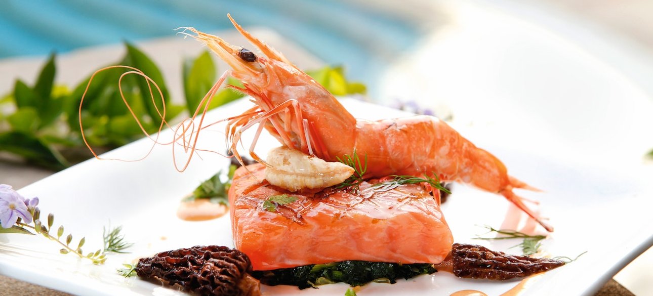 креветка, креветка по-сингапурски, азиатская кухня, азиатская еда, блюдо с креветками