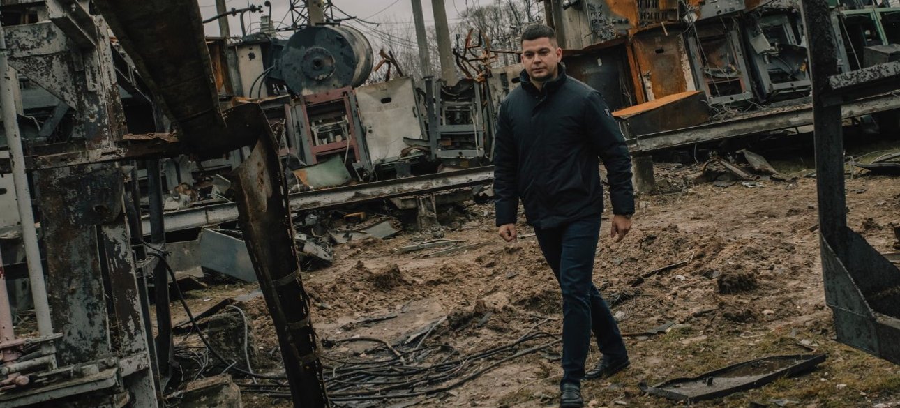 Подстанция На подстанции в Чернигове после удара