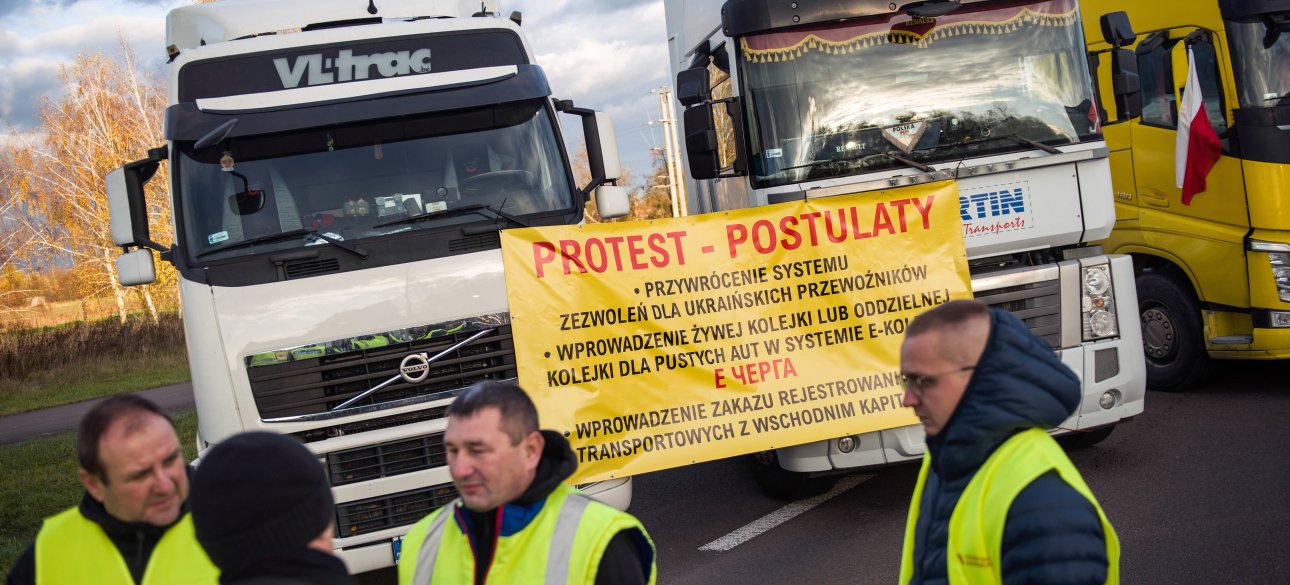 Протест польских перевозчиков польша, перевозчики, граница