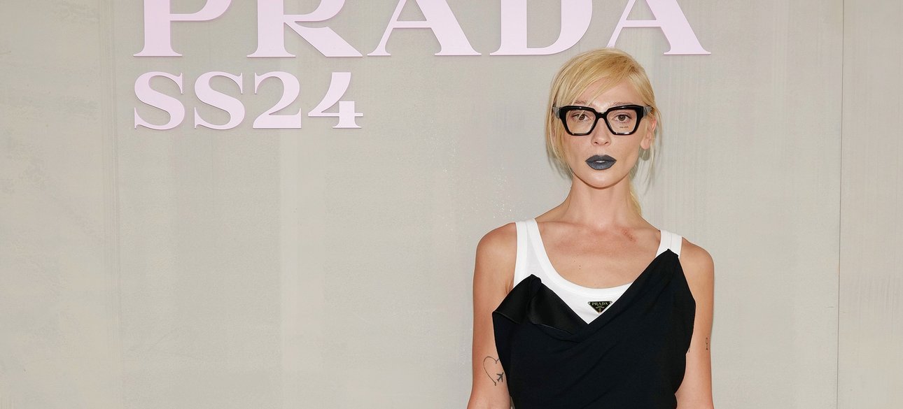 Настя Ивлеева на Неделе моды Милане, показ Prada SS24