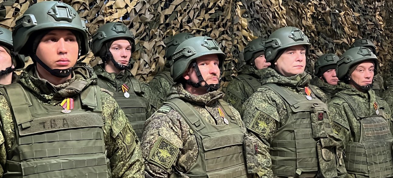 Строй російських солдатів