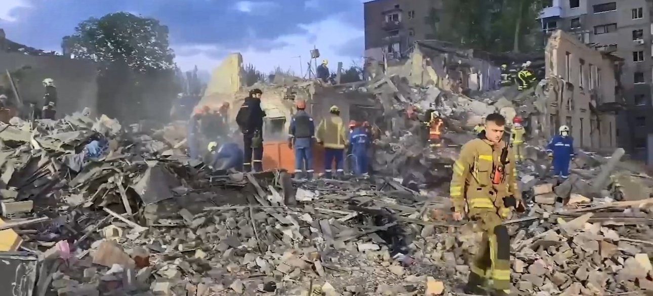 Последствия обстрела Киева