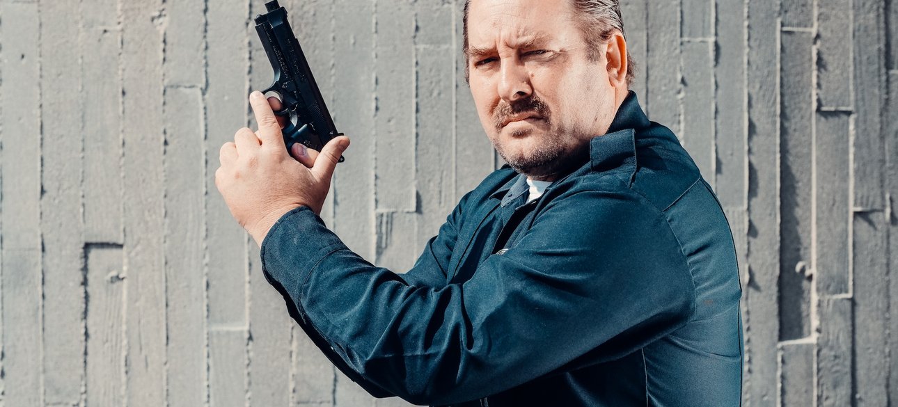 полицейский, пистолет, оружие