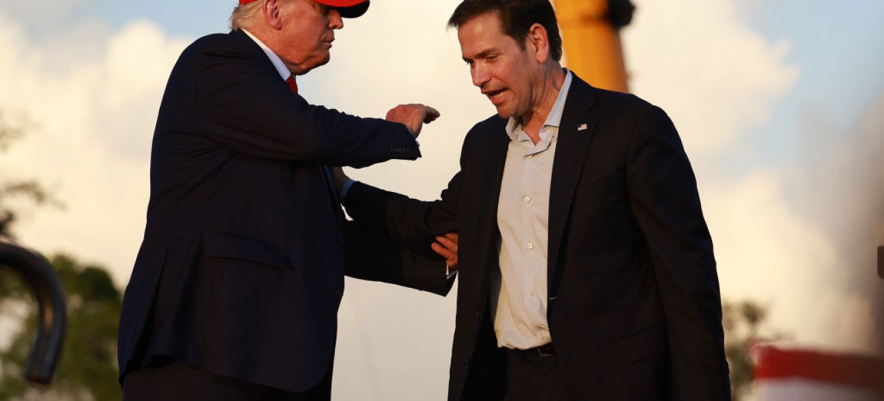 Трамп із майбутнім держсекретарем Марком Рубіо трамп, Рубіо, сша