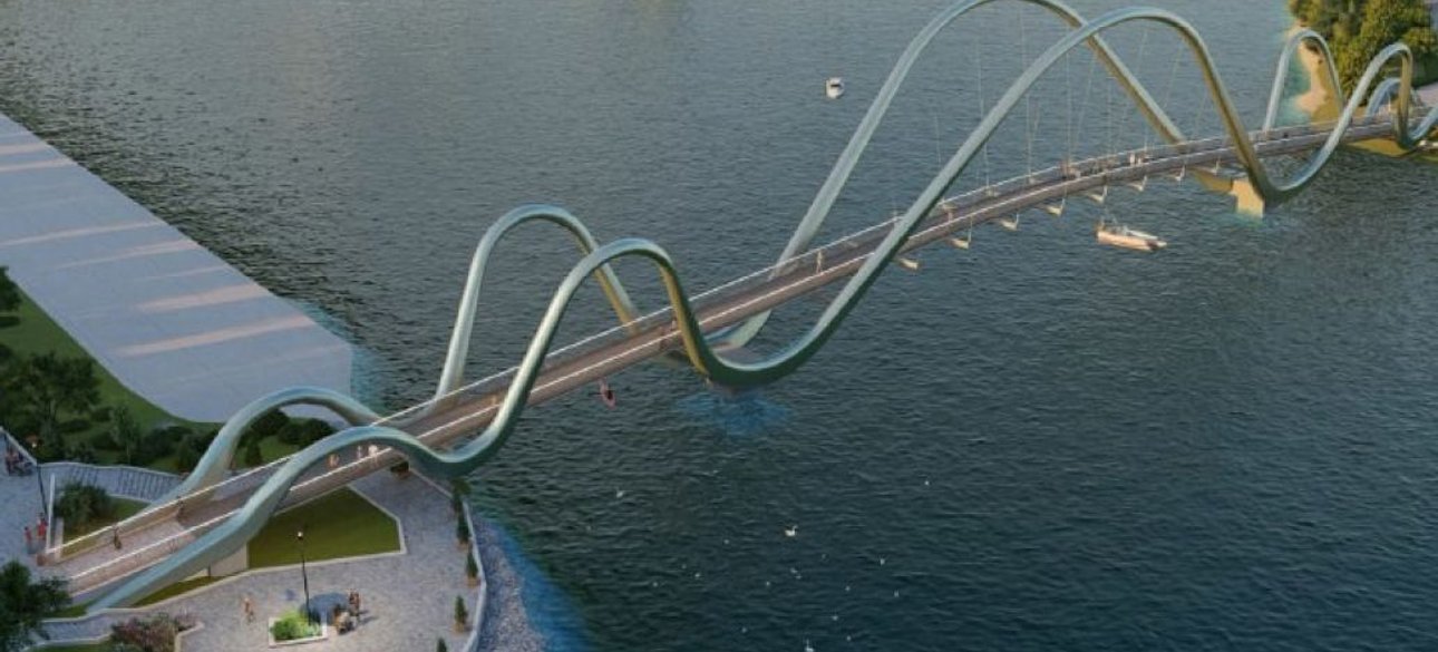 Міст-хвиля, Києв, оболонь