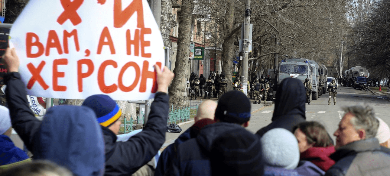 Протест, мітинг, Херсон, окупація, окупанти