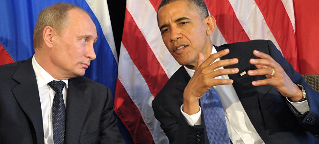 Обама, Путiн, США, Росiя