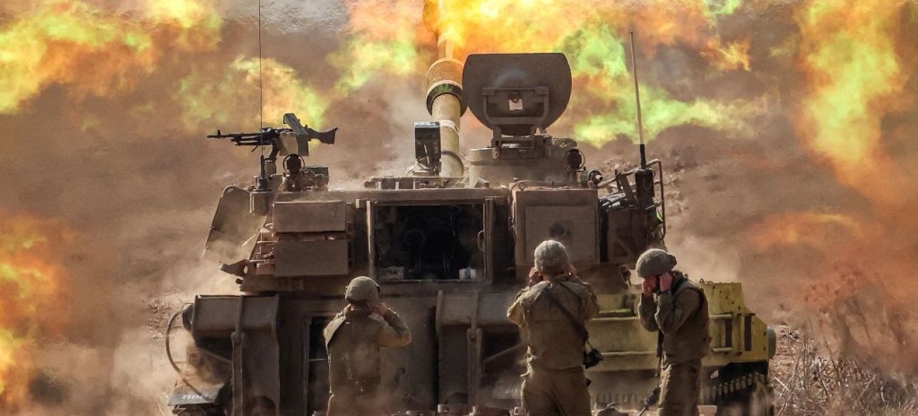 самоходная гаубица, израильская армия, гаубица M109, граница с Газой, Израиль
