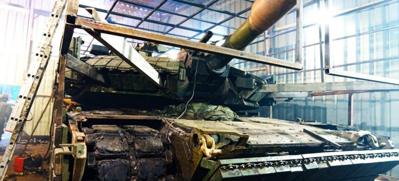 Український танк М-1 Abrams із захистом від дронів