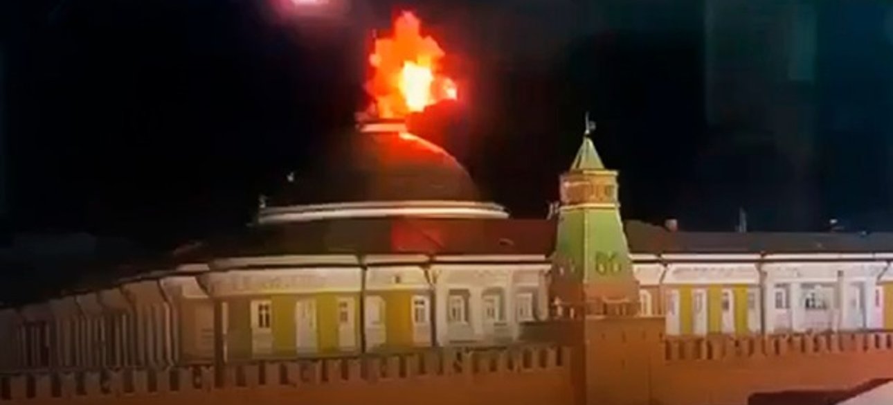 москва, кремль, дрон, удар, війна, провокація