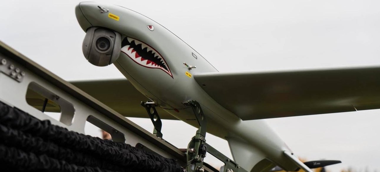 Дрон ВСУ Крылатый дрон ВСУ на старте