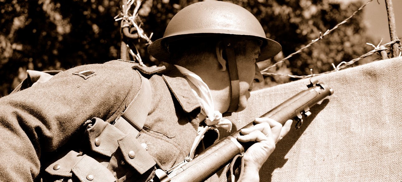 Британский солдат во время Первой мировой войны