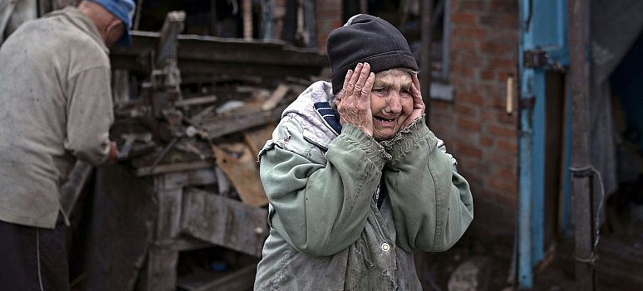 война украина, женщина, бабушка, ужас