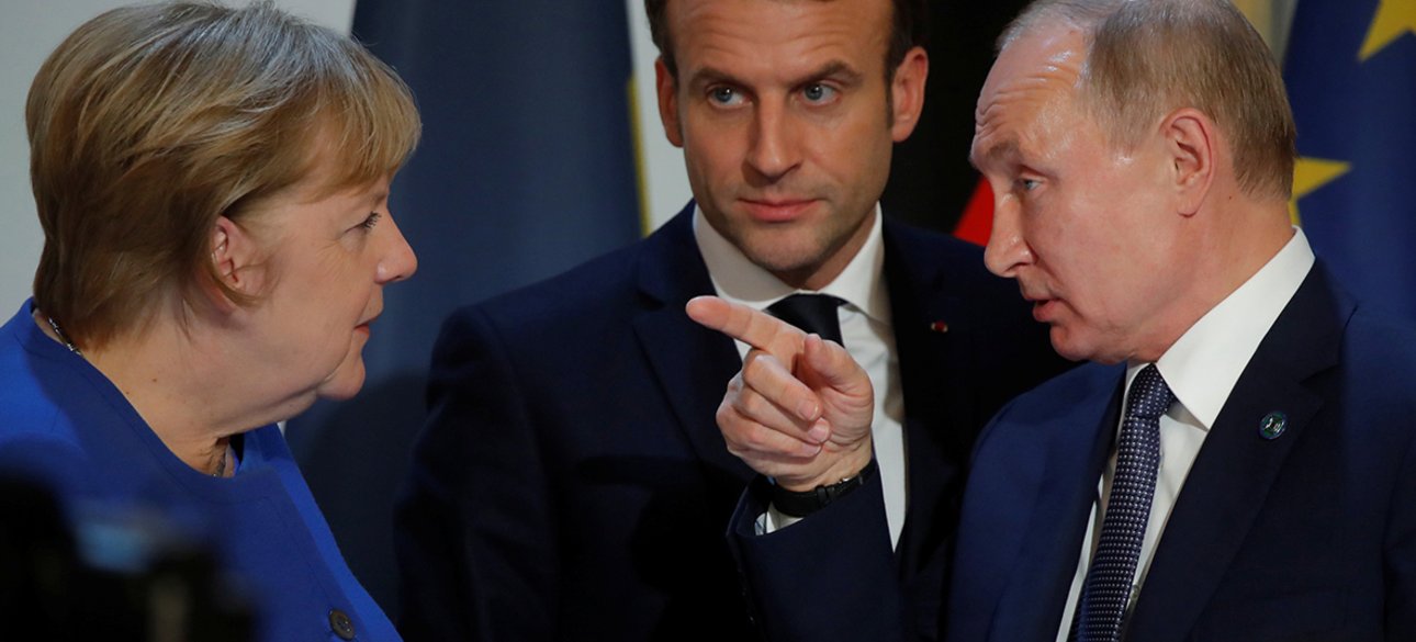 меркель, макрон, путин, запад, дипломатия