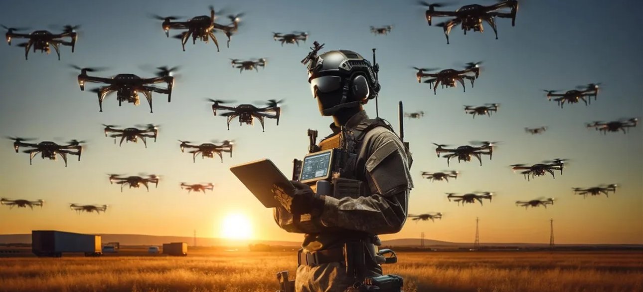 Рій дронів у можливому майбутньому