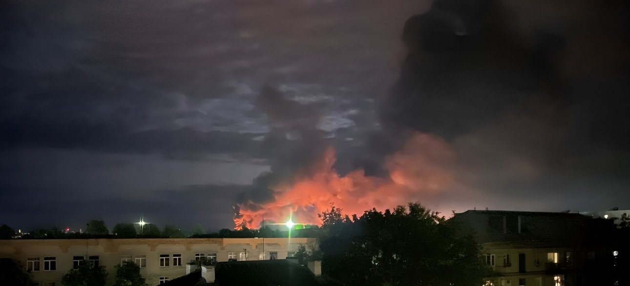 Псков, аеродром, удар дронами