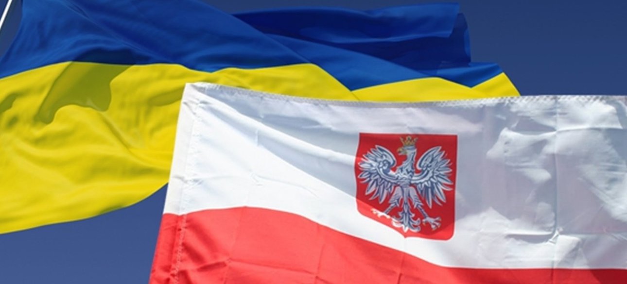 Український та польський прапори