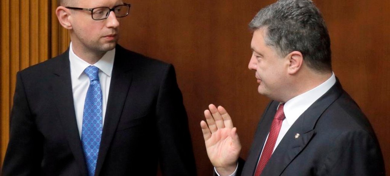 Арсений Яценюк и Петр Порошенко / Фото: AP