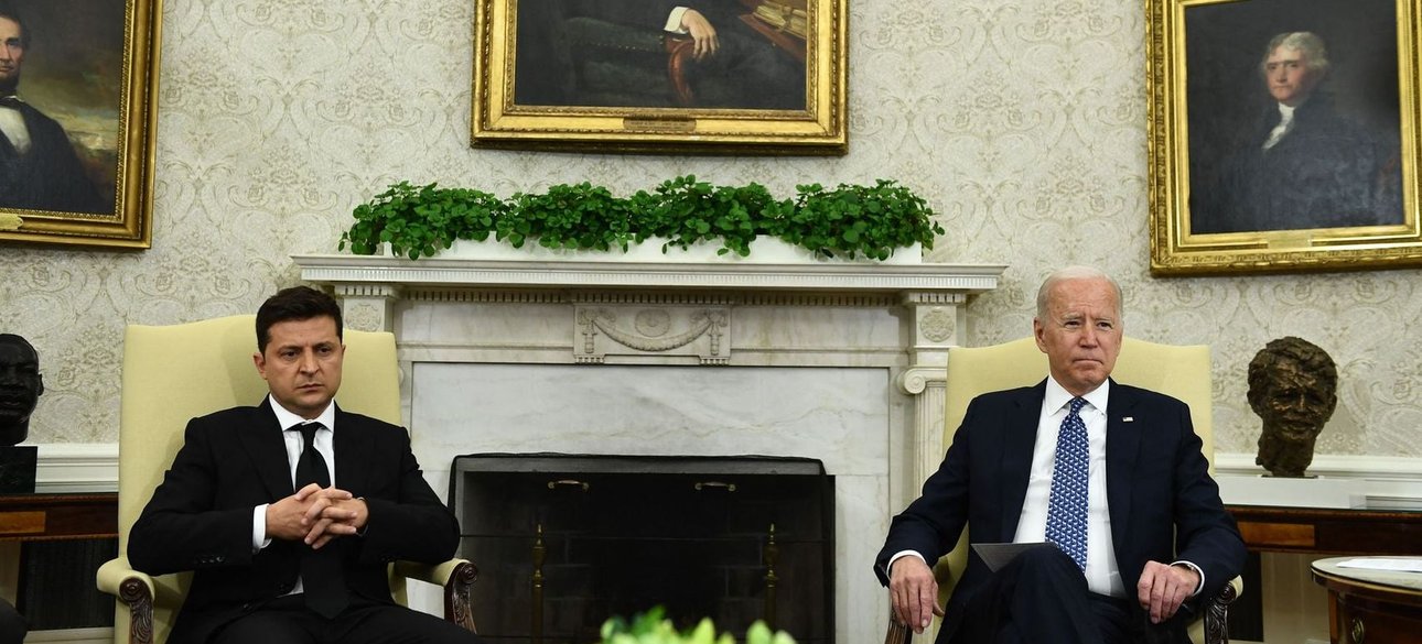 Президенты США и Украины Джо Байден и Владимир Зеленский