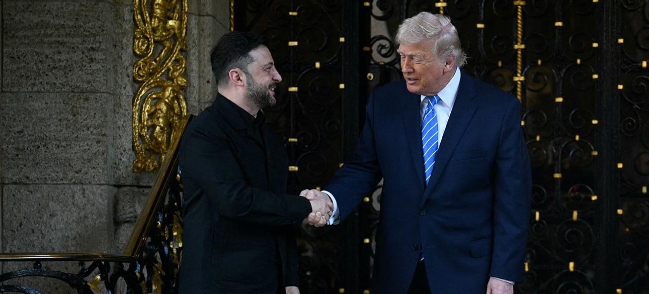 Рукопожатие Зеленского и Трампа