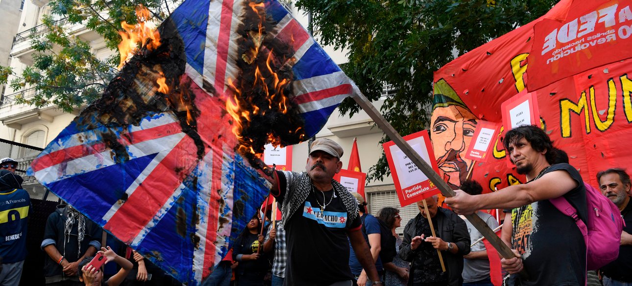 Аргентина, Фолклендские острова, британский флаг, колониализм