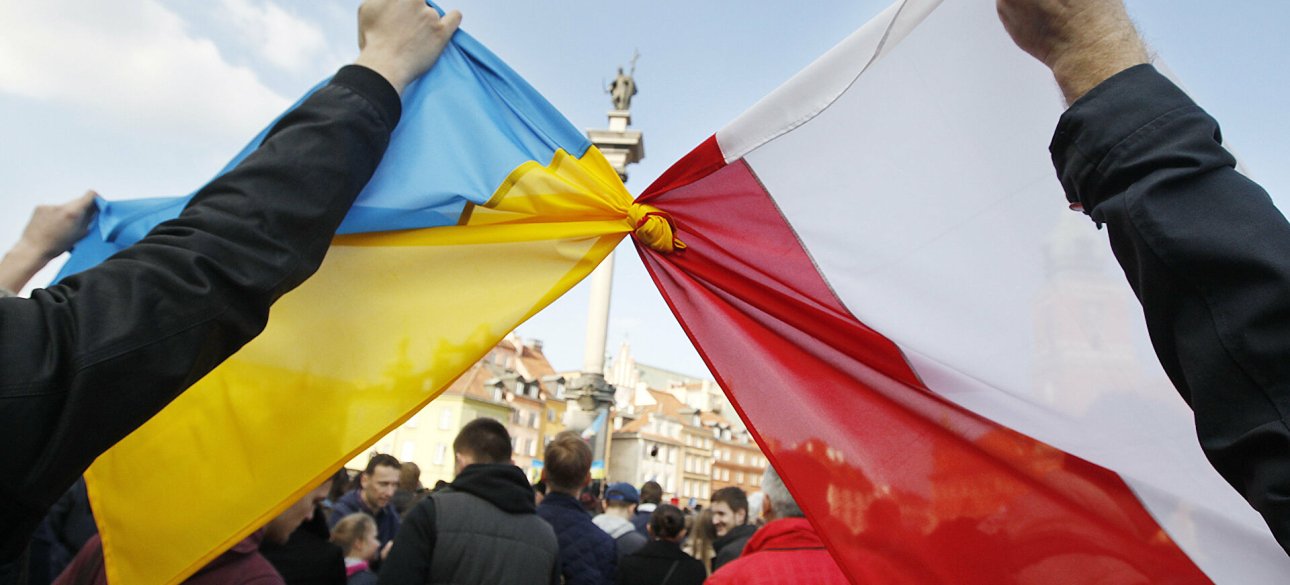 Польша, Украина, флаги