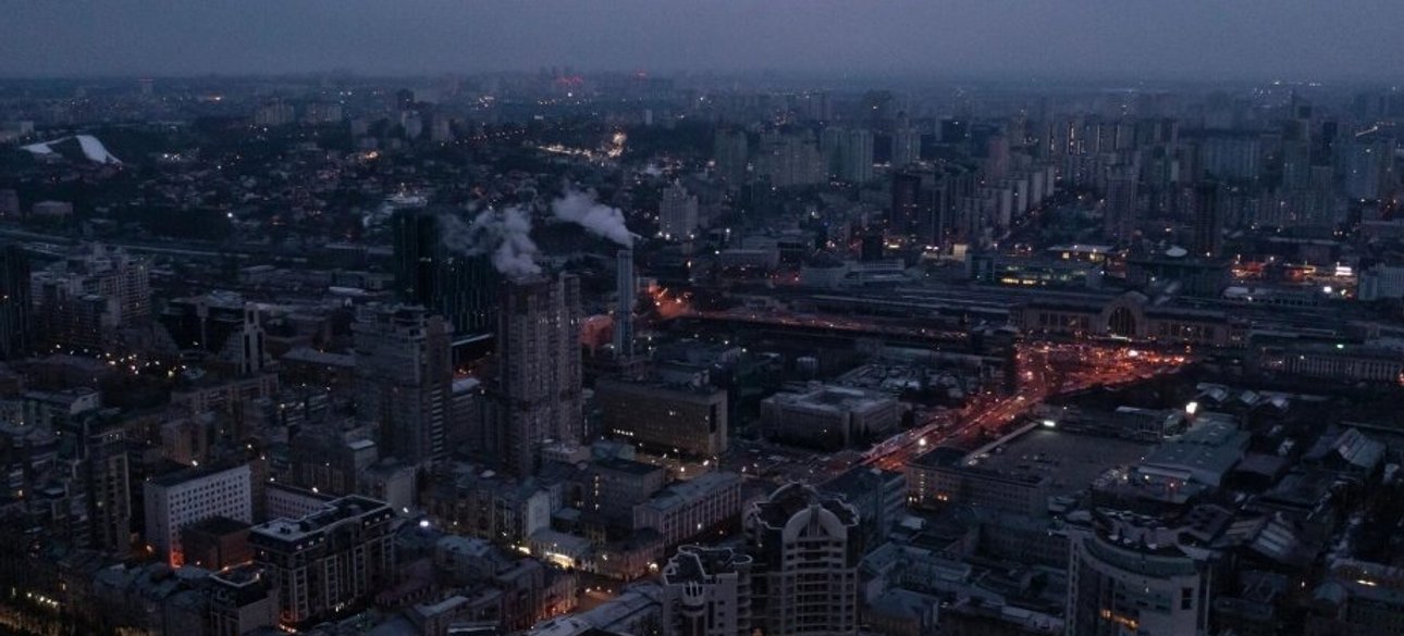 киев блекаут, темнота, эвакуация киев