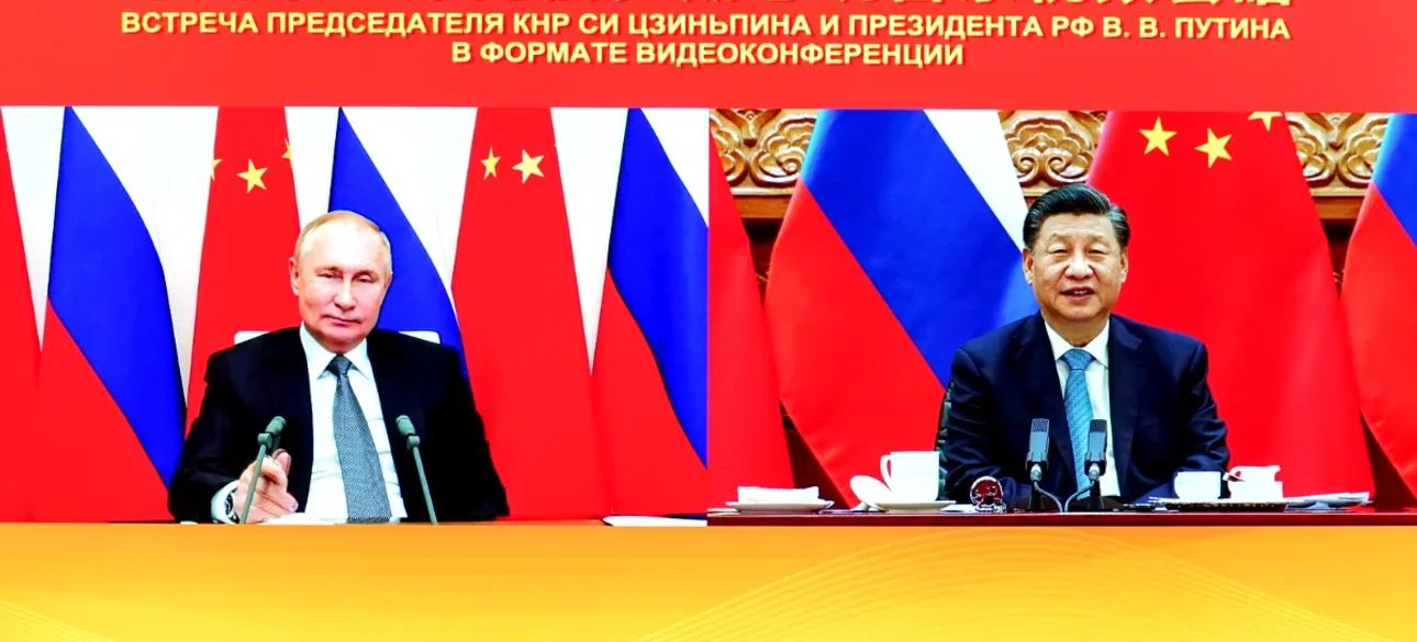 Главы Китая и России Си Цзинпин и Путин