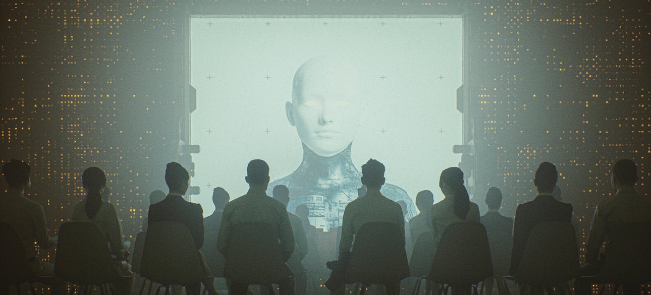 ИИ перед группой людей