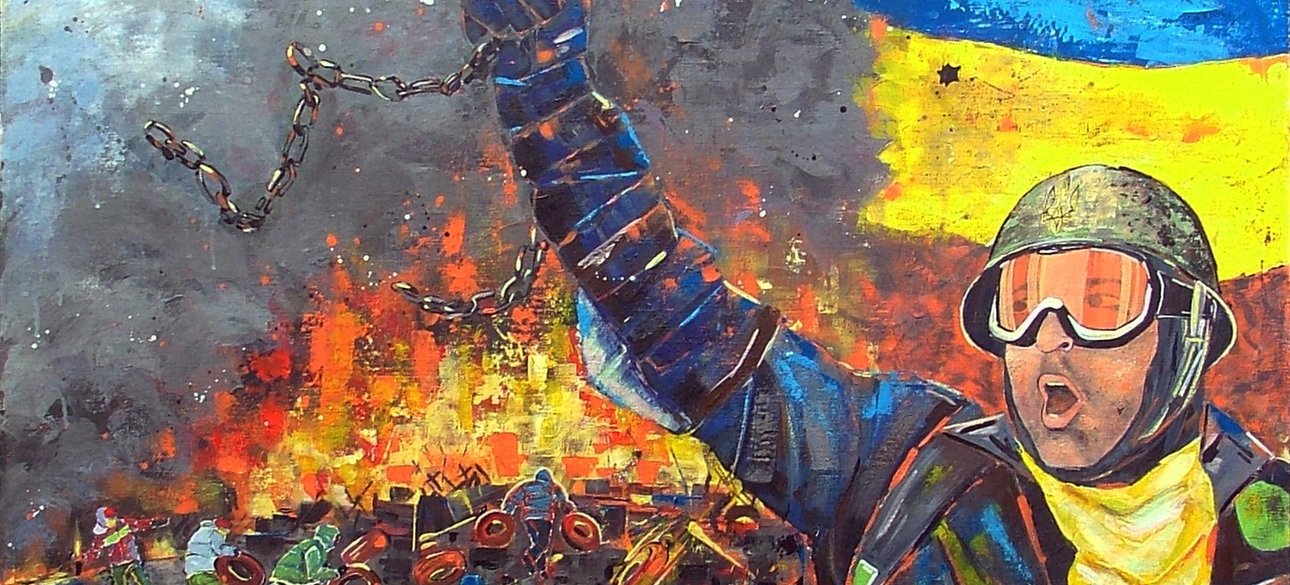 Громенко Марина, "Майдан", холст, акрил, 2014