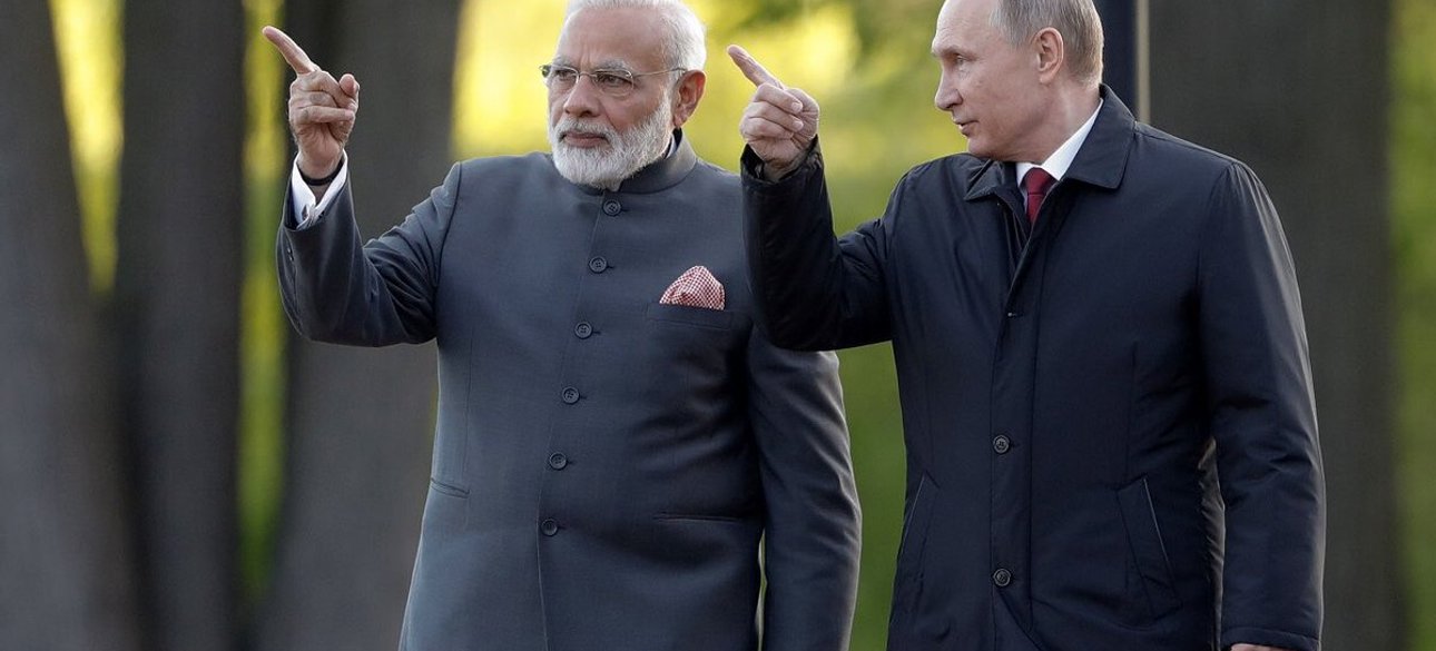 Моди и Путин - встреча глав Индии и России