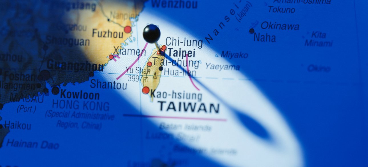 Карта Тайваня — нападение Китая