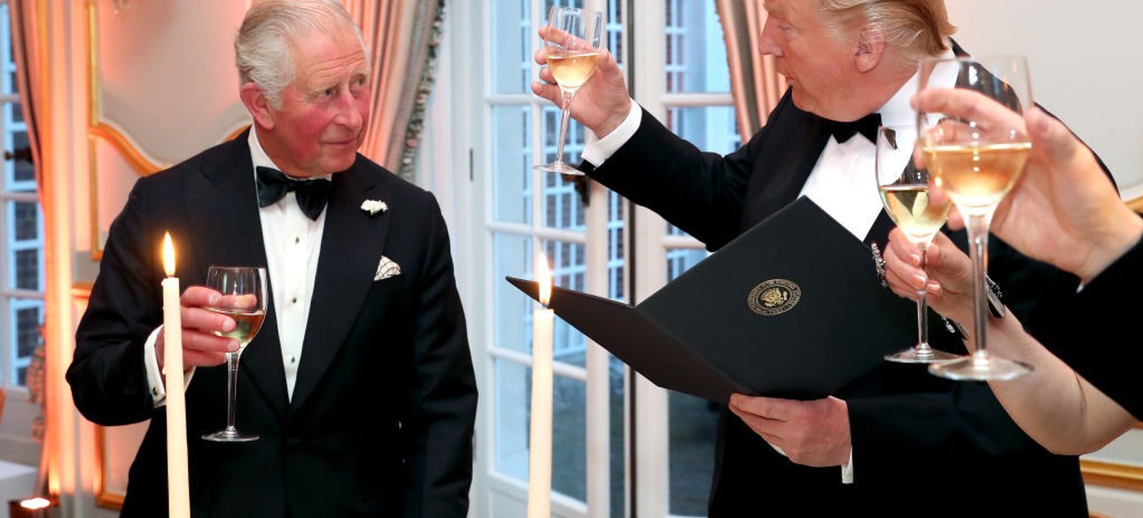 Президент США Трамп и король Великобритании Карл III