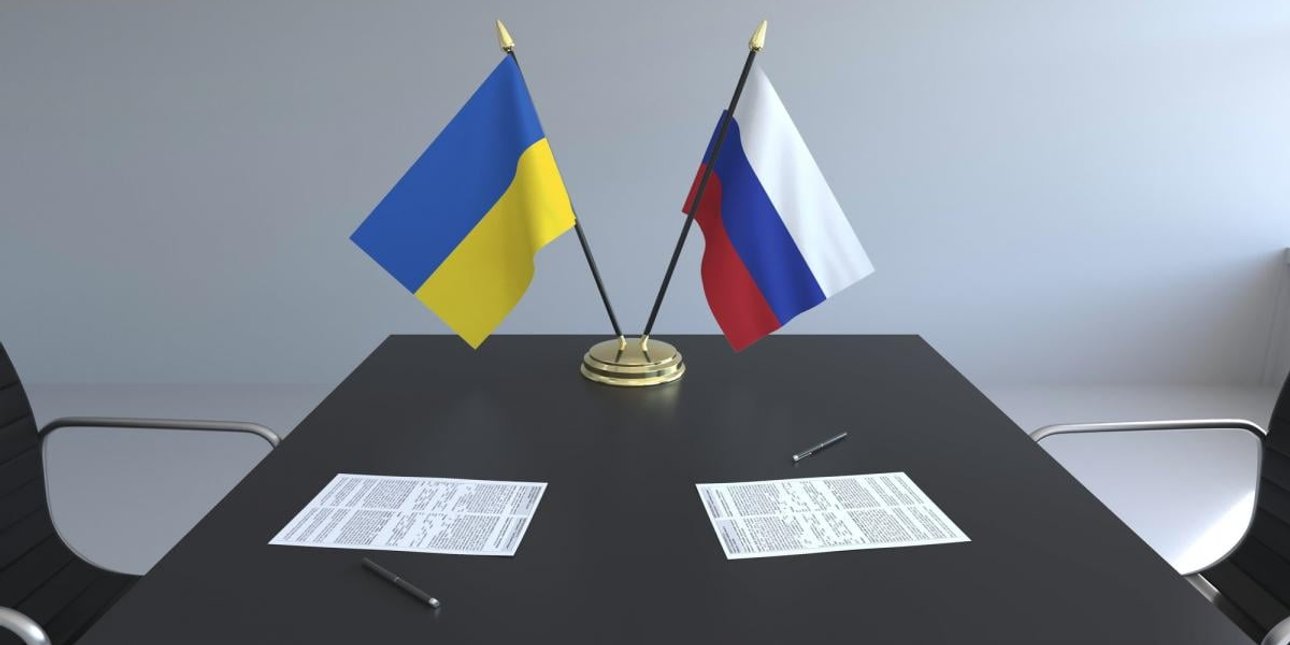 Украина, россия, флаги