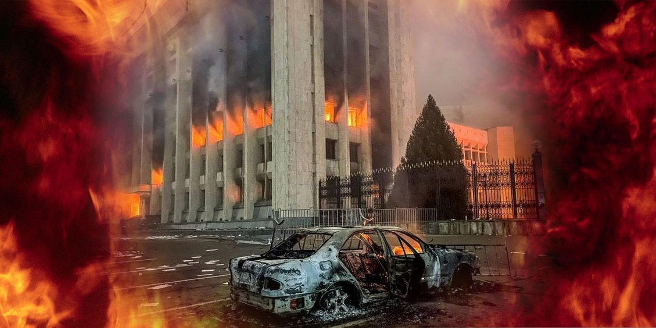 Пожар и сожженная машина