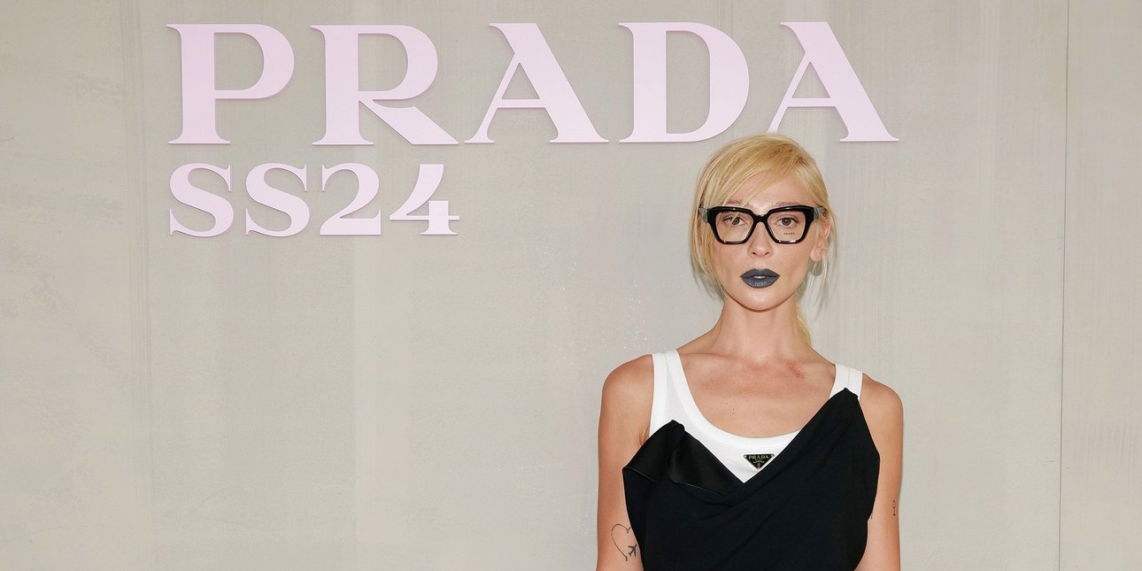 Настя Ивлеева на Неделе моды Милане, показ Prada SS24
