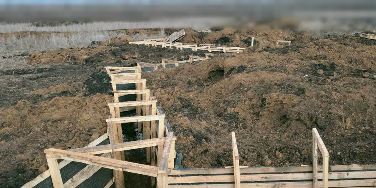 Украинские фортификационные сооружения на северном направлении