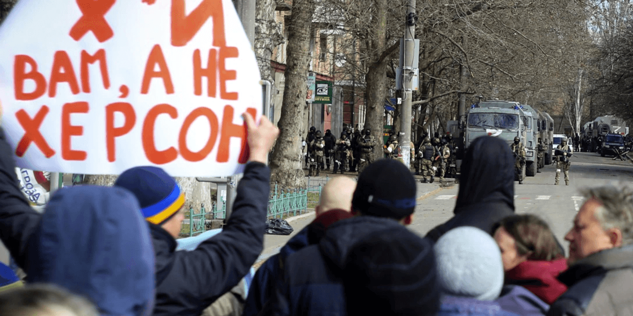 Протест, мітинг, Херсон, окупація, окупанти