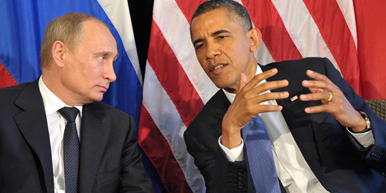 Обама, Путiн, США, Росiя