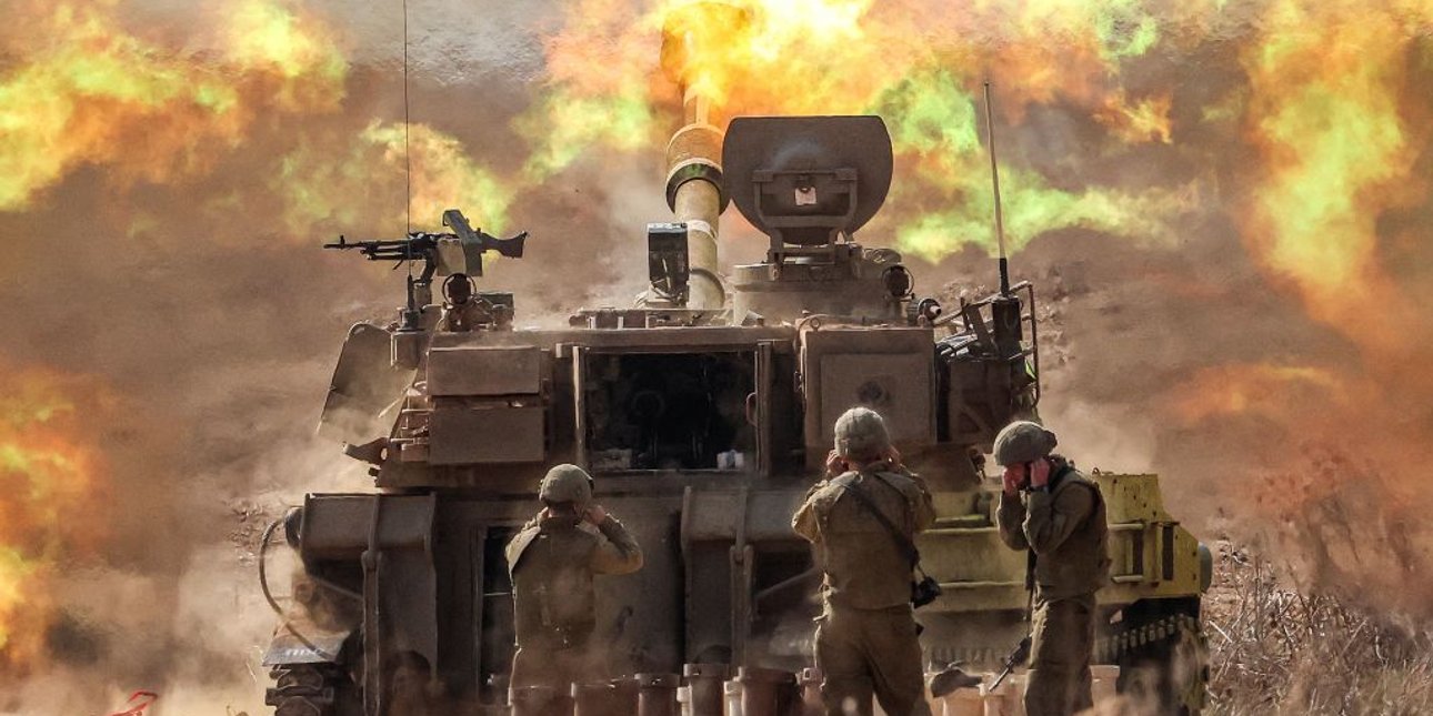 самохідна гаубиця, ізраїльська армія, гаубиця M109, кордон з Газою, Ізраїль