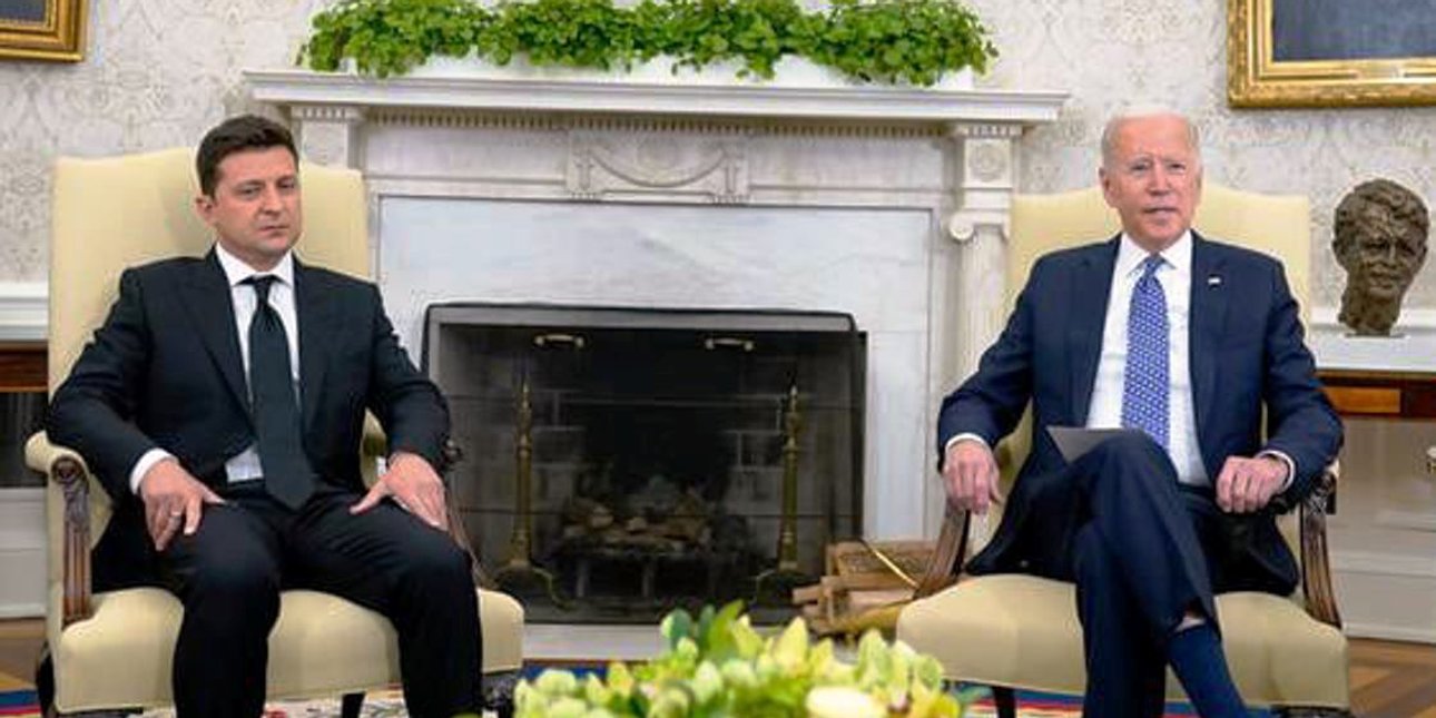 Президенты США и Украины Байден и Зеленский