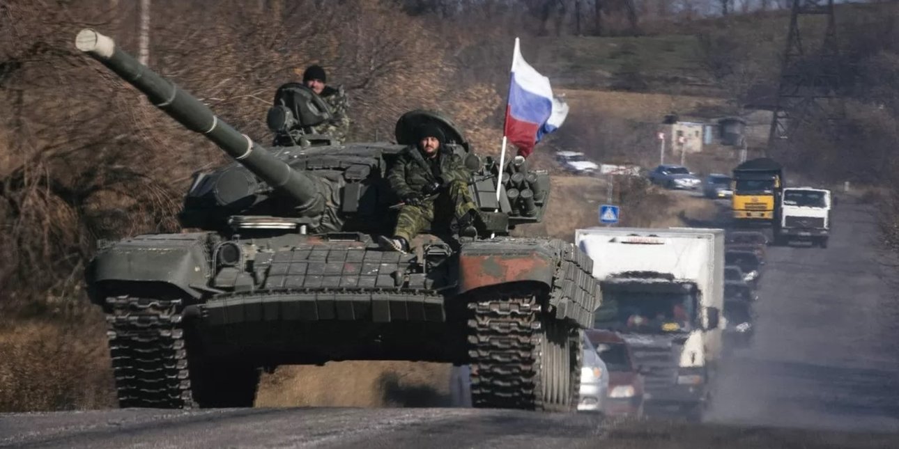 Одинокий танк РФ у перші дні вторгнення в Україну