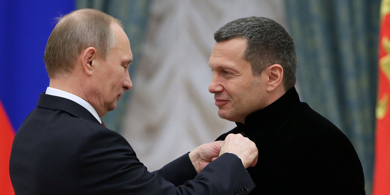 Владимир Путин, Владимир Соловьев, Володимир Путін, Володимир Соловйов, російська пропаганда, президент Росії, российская пропаганда, пропагандист, президент россии