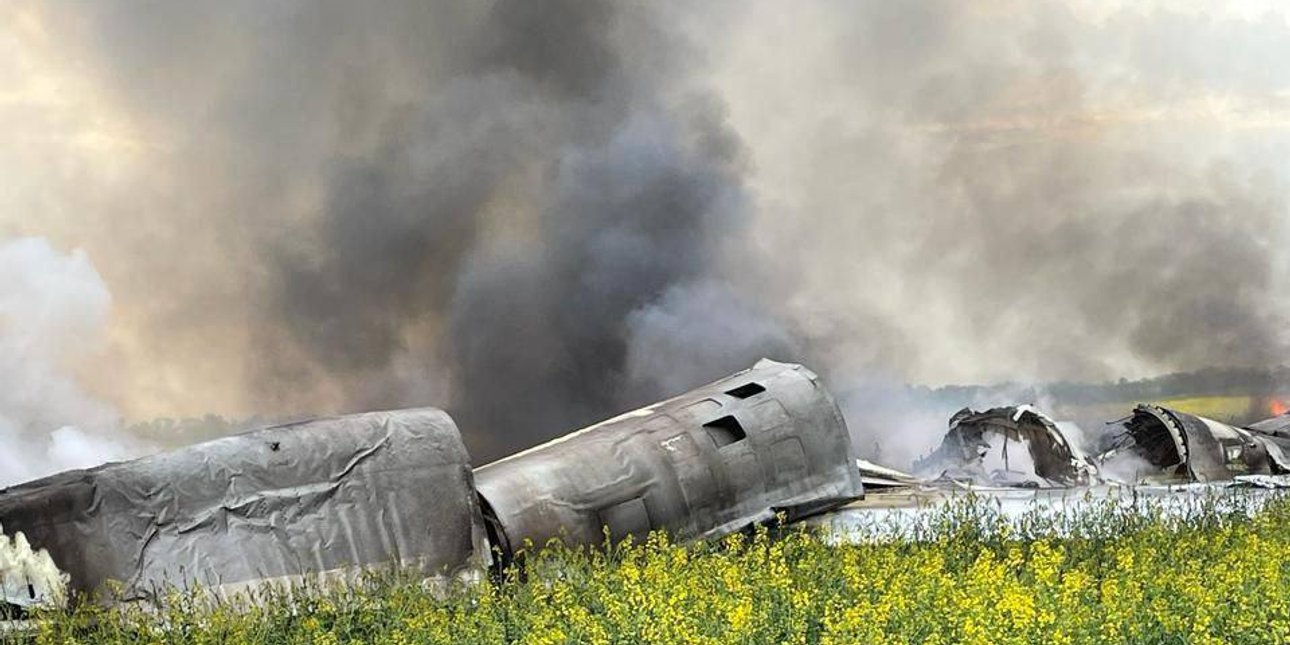 Ту-22М3, уничтоженный Ту-22М3, обломки Ту-22М3, российский бомбардировщик Ту-22М3