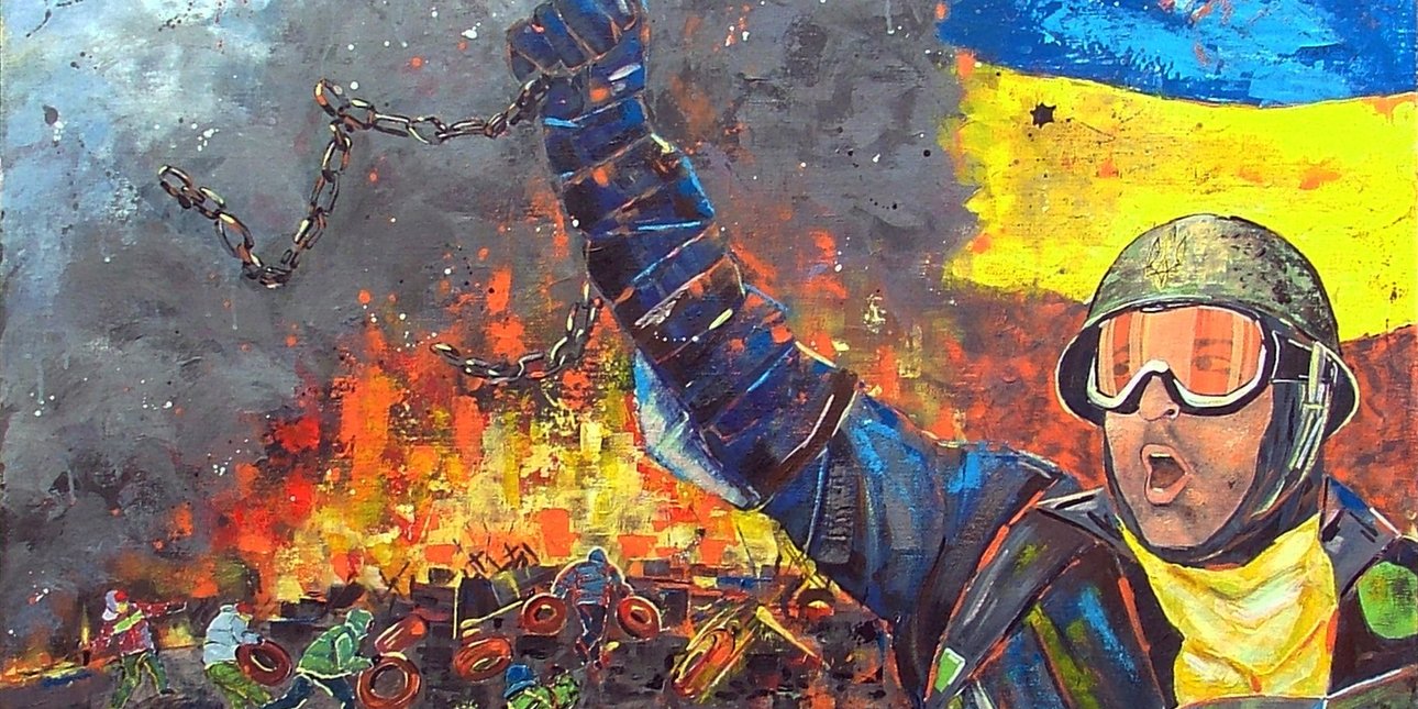 Громенко Марина, "Майдан", холст, акрил, 2014