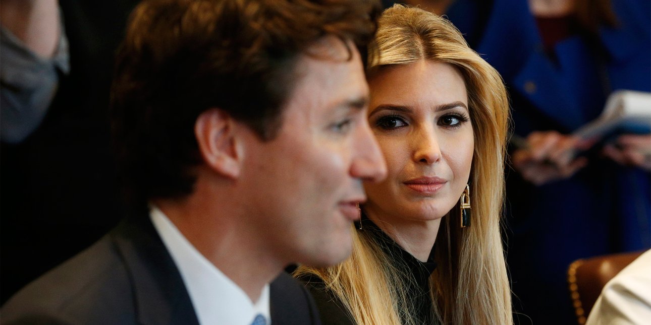 Фото: Иванка Трамп и Джастин Трюдо / Kevin Lamarque/Reuters