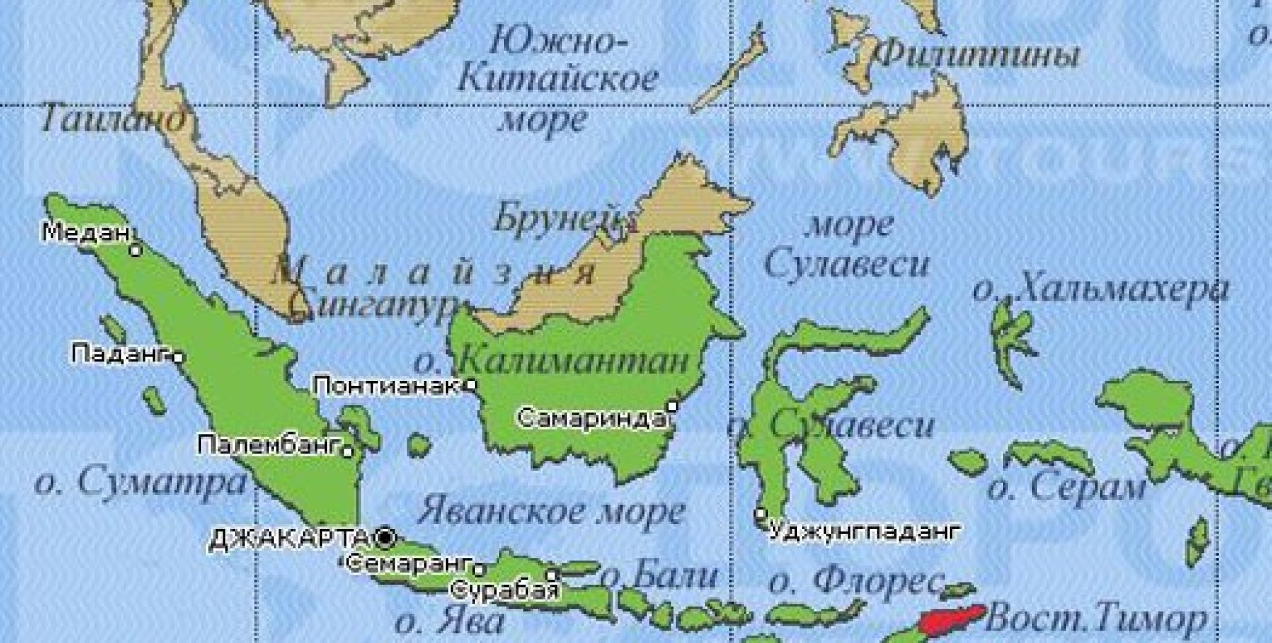 Остров Суматра на карте полушарий