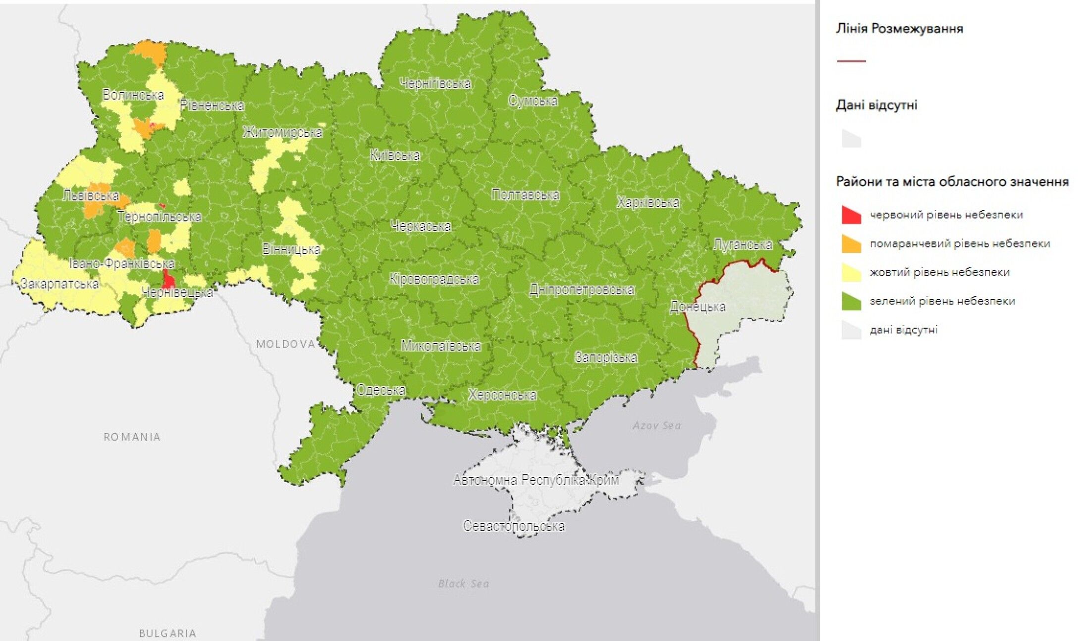 Радиационная карта украины онлайн