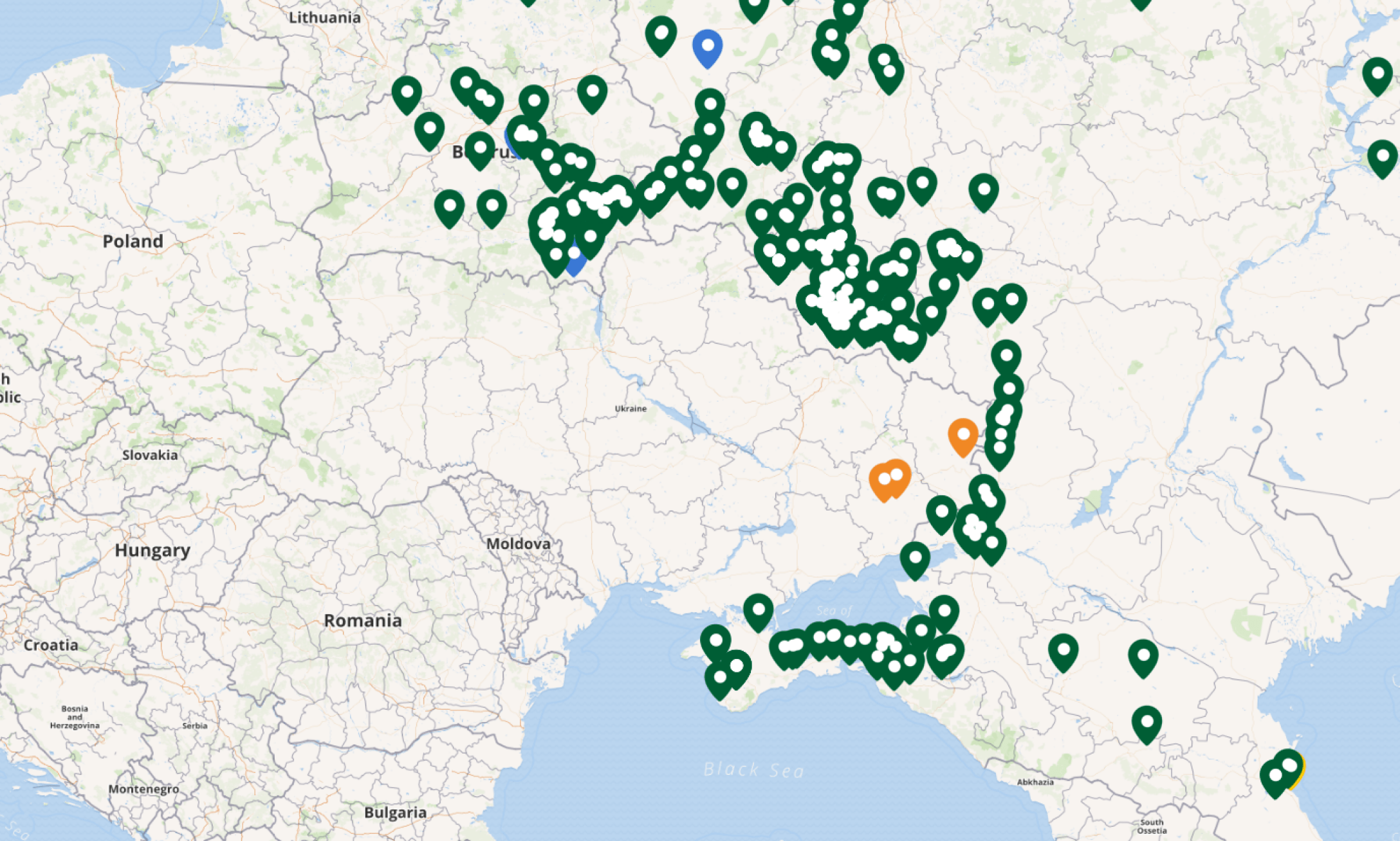 Карта дислокации российских войск