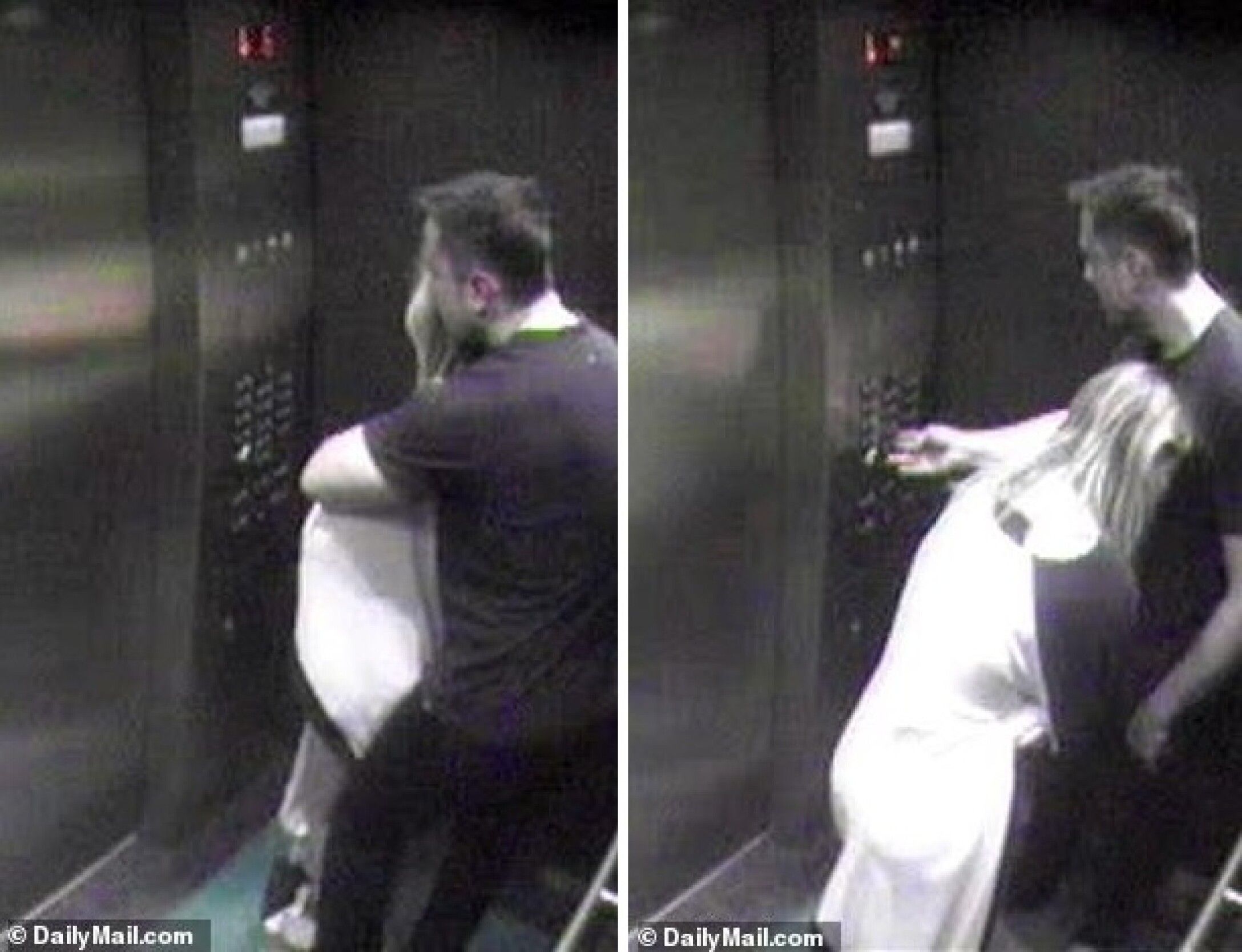 Эмбер Херд и Илон Маск в лифте